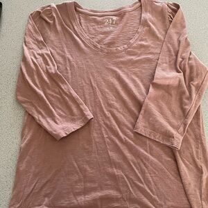 Maurices Women's Long Sleeve Tee - Dusty Pink
